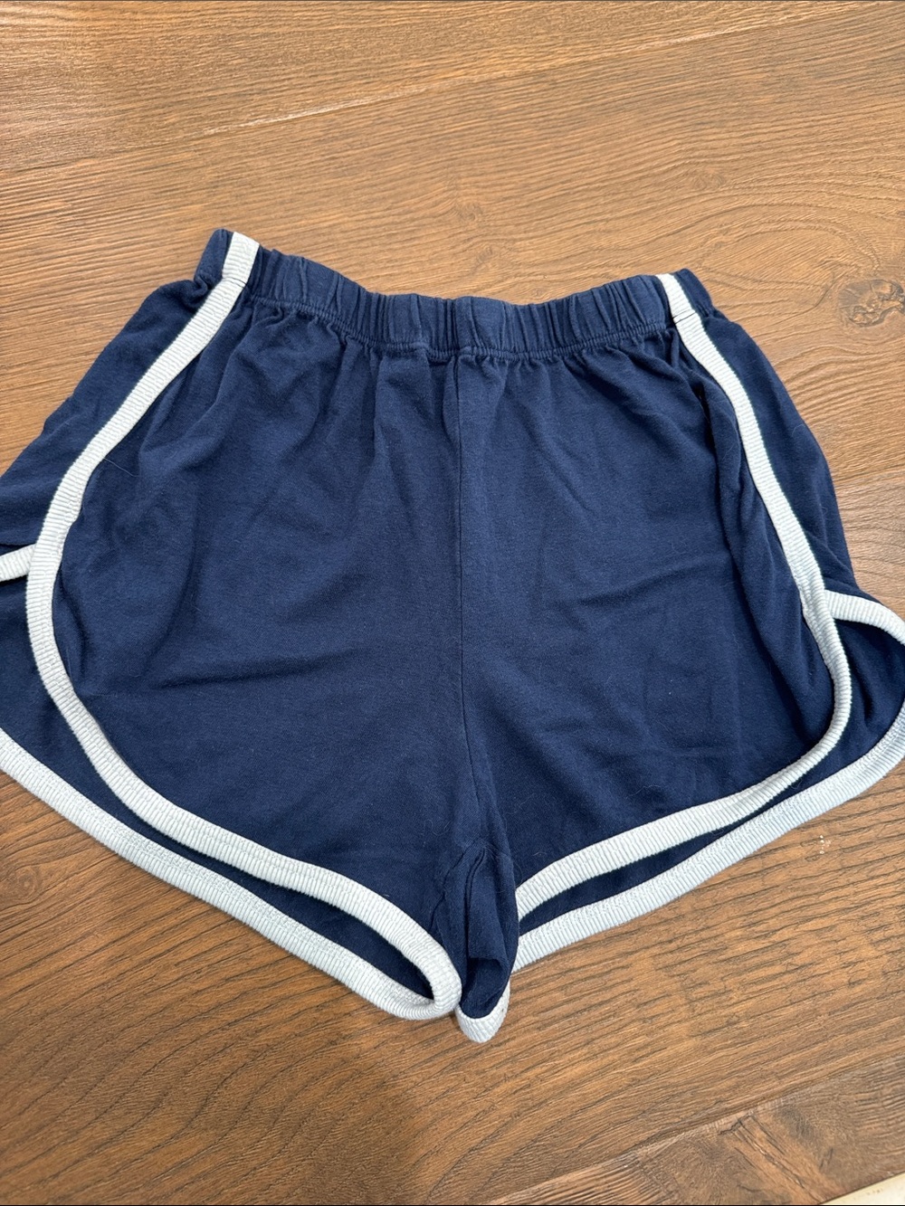 Brandy Melville Navy Blue Athletic Shorts with White Trim